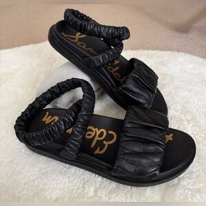 Sam Edelman Womens Velma Black Leather
Ankle Strap Sandals Size 7